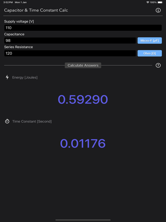 Capacitor_Calculator iPadOS App Screenshot 10
