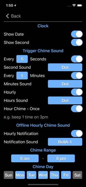 Chime Clock iOS App for iPhone and iPad