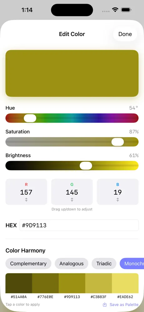 Color_Palette_Generator iOS App Screenshot 5