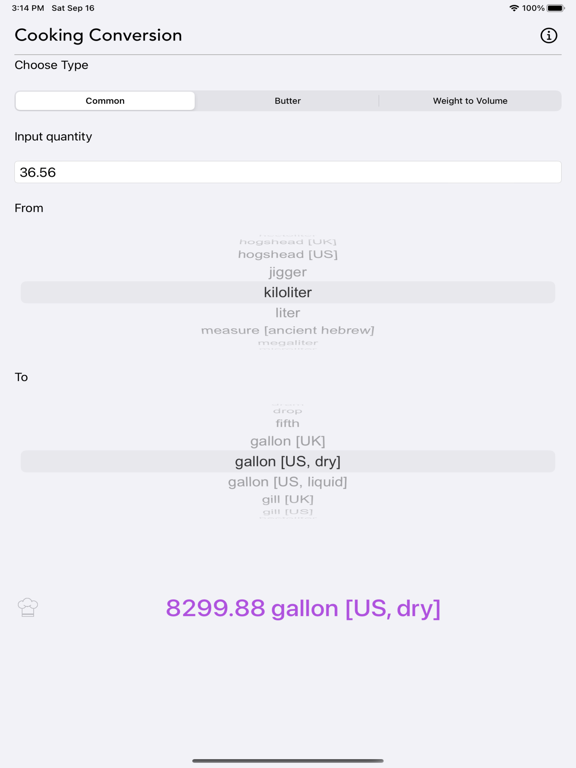 Cooking_Conversion iPadOS App Screenshot 10
