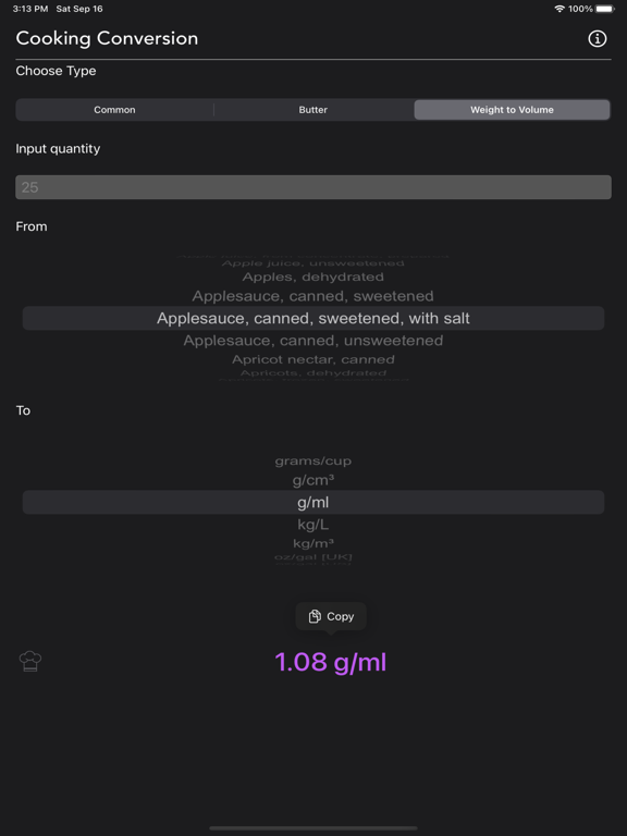 Cooking_Conversion iPadOS App Screenshot 5
