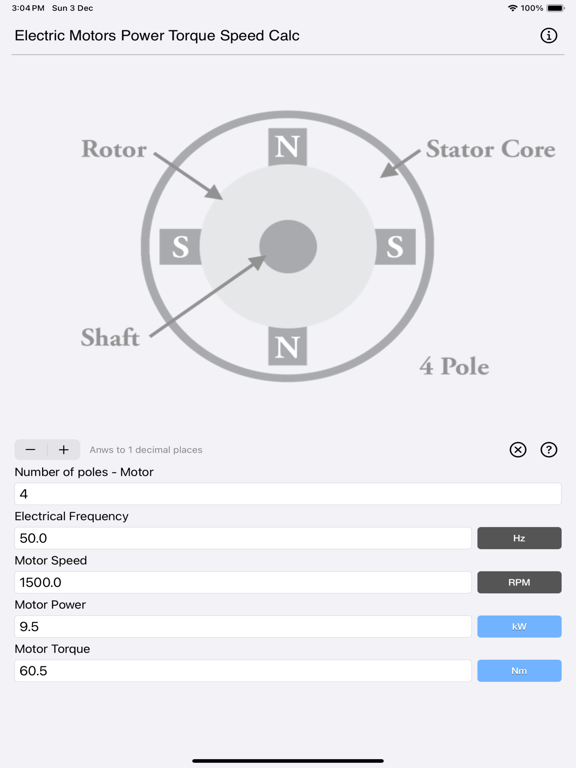 Electric_Motors_Speed_Calc iPadOS App Screenshot 4