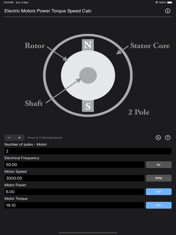 Electric_Motors_Speed_Calc iPadOS App Screenshot 7