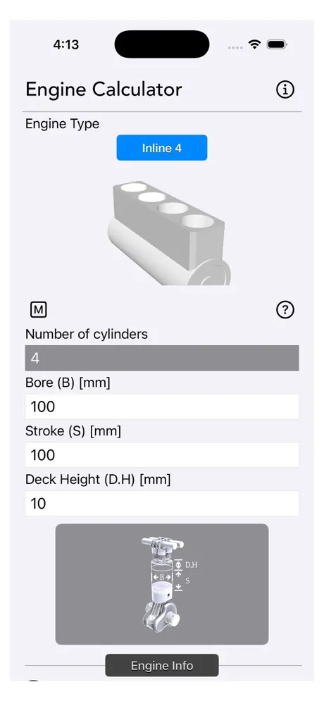 Engine_Calculator_Plus iOS App Screenshot 1