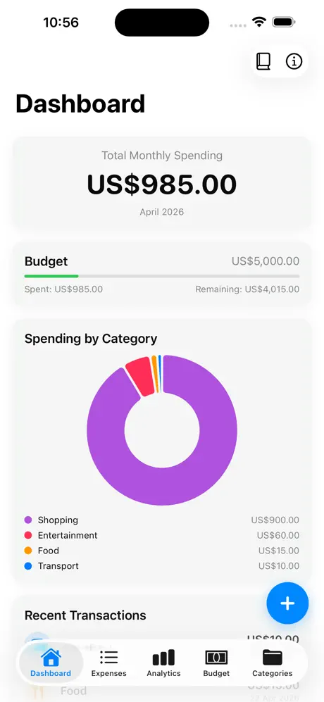 Expense_Tracker_Money_Log iOS App Screenshot 1