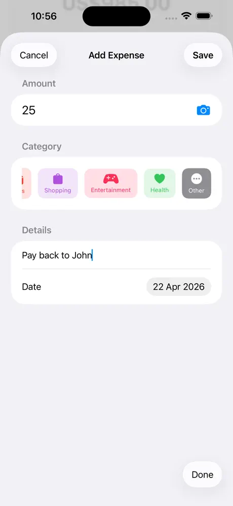 Expense_Tracker_Money_Log iOS App Screenshot 4