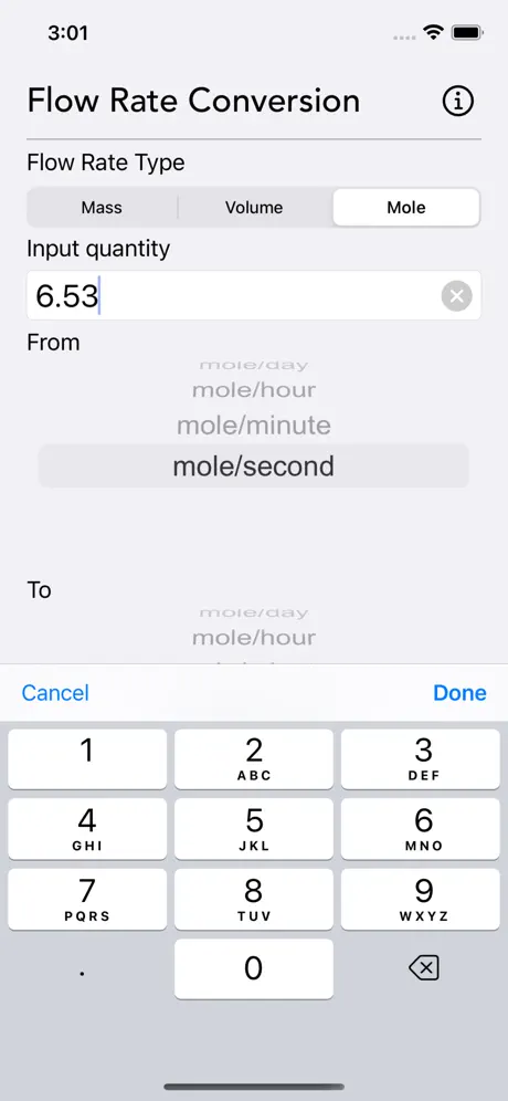 Flow_Rate_Conversion iOS App Screenshot 3