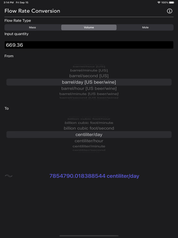 Flow_Rate_Conversion iPadOS App Screenshot 3