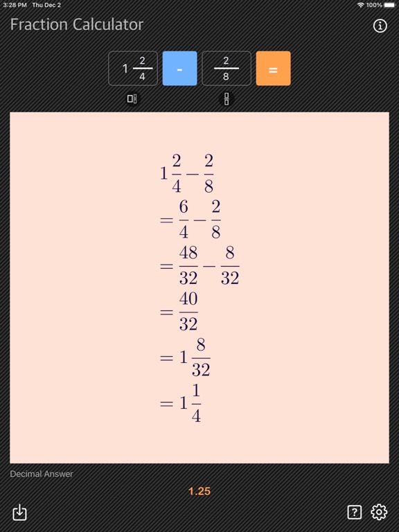 Fraction_Calculator_Math iPadOS App Screenshot 8