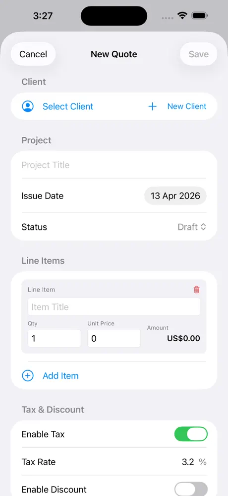Freelances_Quote iOS App Screenshot 4