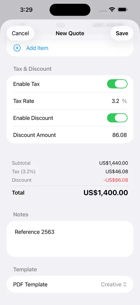 Freelances_Quote iOS App Screenshot 5