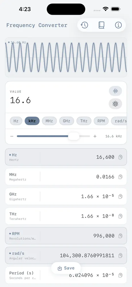 Frequency_Conversion iOS App Screenshot 3