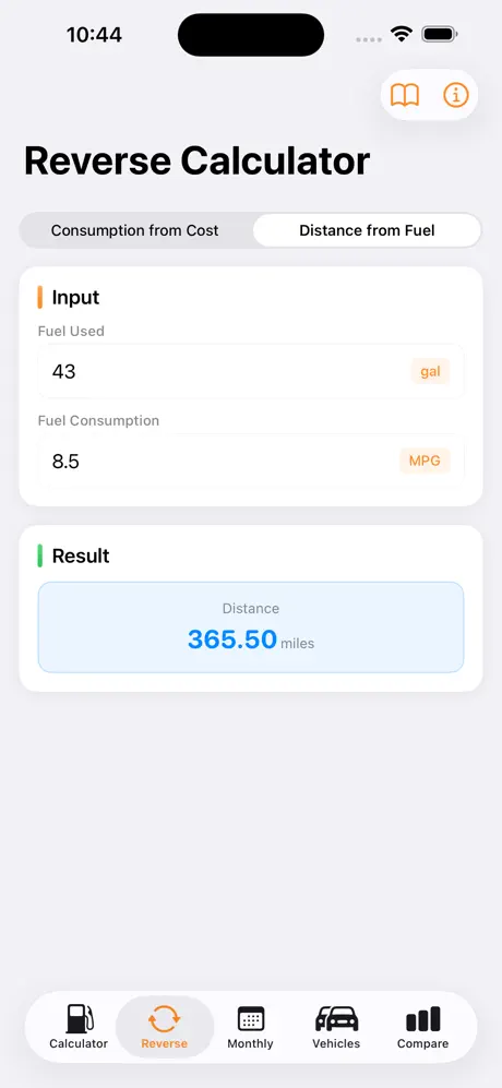 Fuel_Cost_Calc iOS App Screenshot 4