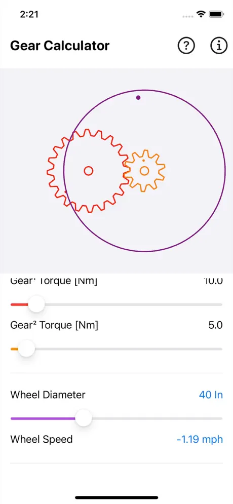 Gear_Simulation_and_Calculation iOS App Screenshot 3