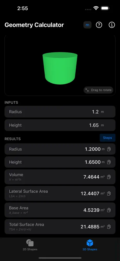 Geometry_Calculator_Plus iOS App Screenshot 3