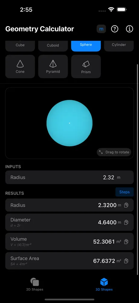 Geometry_Calculator_Plus iOS App Screenshot 4