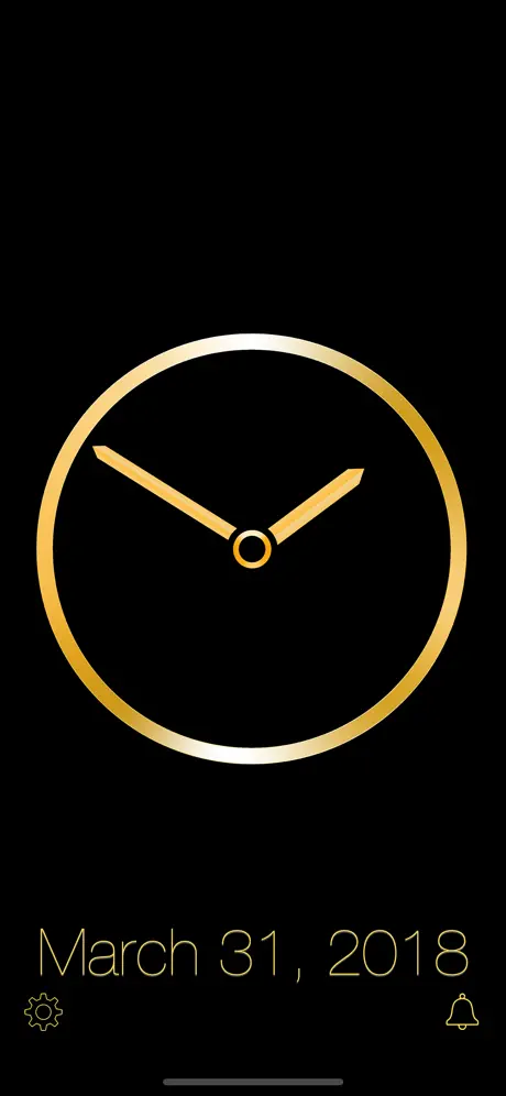 Gold_Luxury_Clock iOS App Screenshot 1