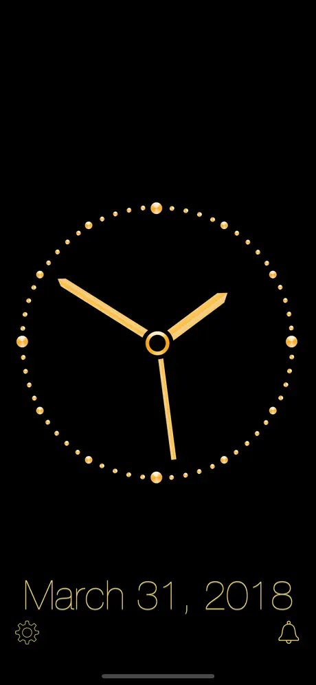 Gold_Luxury_Clock iOS App Screenshot 4