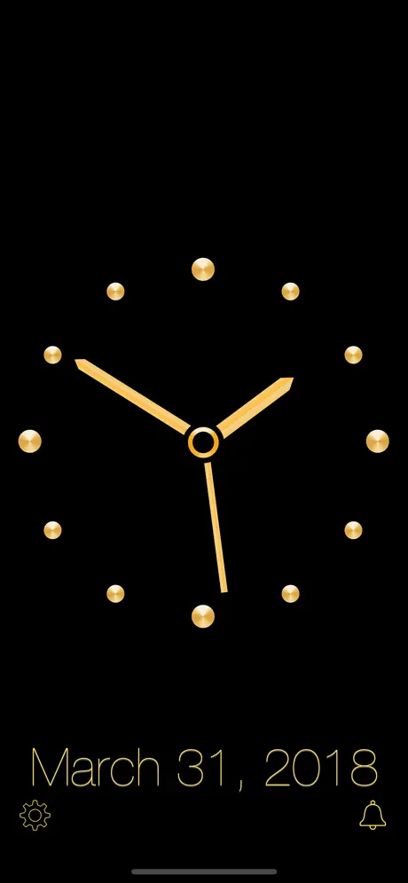 Gold_Luxury_Clock iOS App Screenshot 6