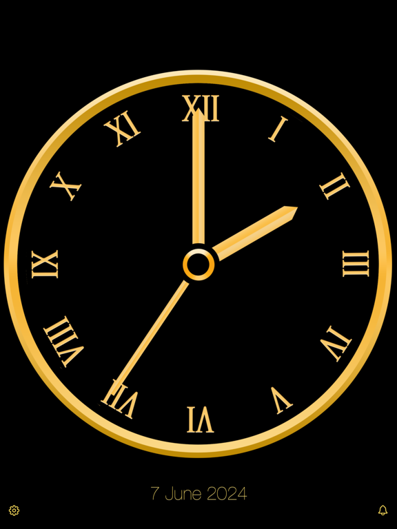Gold_Luxury_Clock iPadOS App Screenshot 3