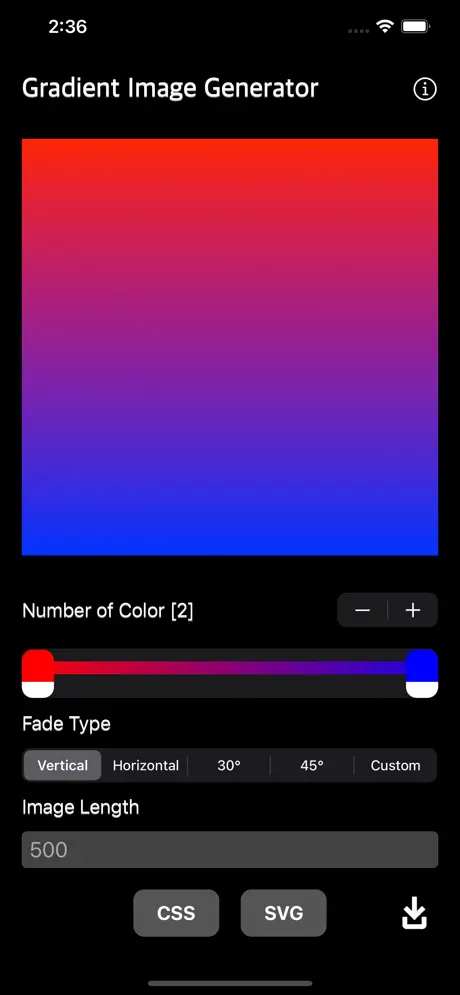 Gradient_Image_Generator iOS App Screenshot 1