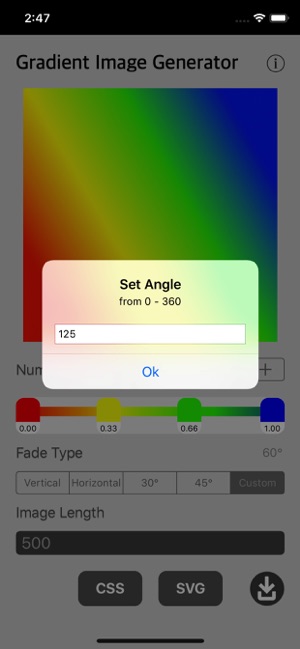Gradient Image Generator iOS App for iPhone and iPad
