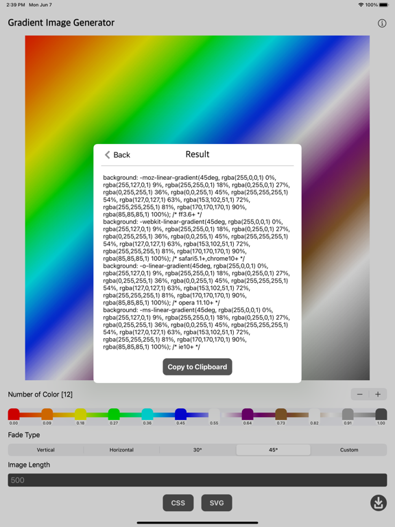 Gradient_Image_Generator iPadOS App Screenshot 2
