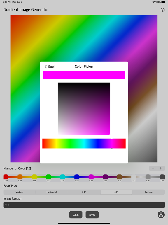 Gradient_Image_Generator iPadOS App Screenshot 9