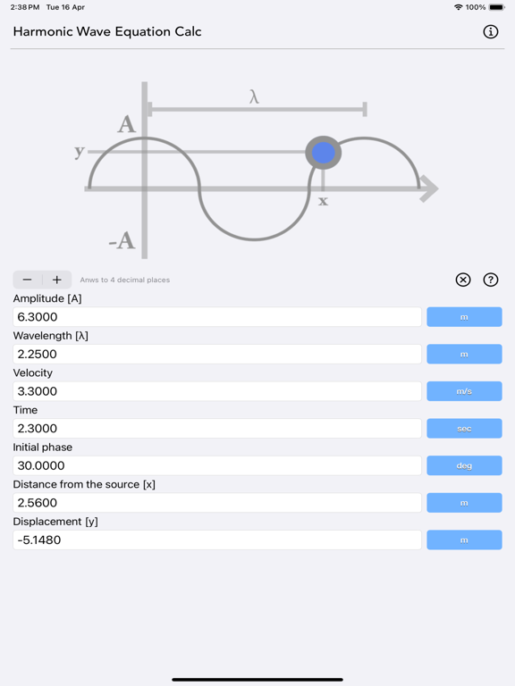 Harmonic_Wave_Equation_Calc iPadOS App Screenshot 4