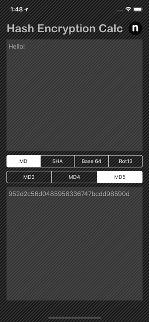 Hash & Encryption Calculator iOS App for iPhone and iPad