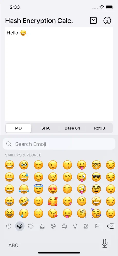 Hash_and_Encryption_Calculator iOS App Screenshot 3