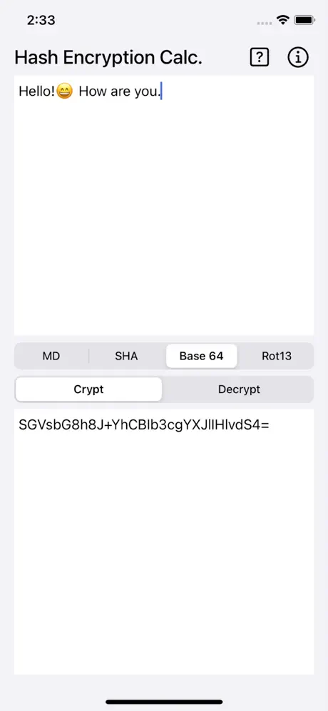 Hash_and_Encryption_Calculator iOS App Screenshot 6