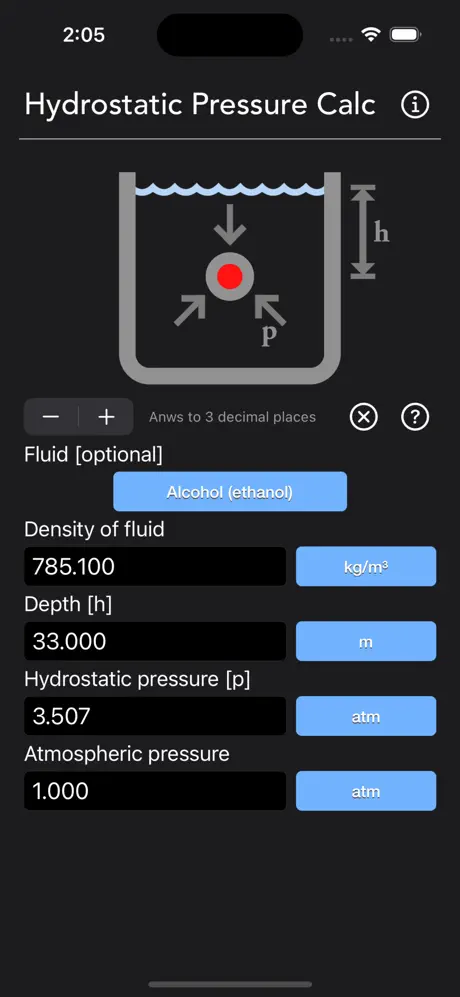 Hydrostatic_Pressure_Calc iOS App Screenshot 6