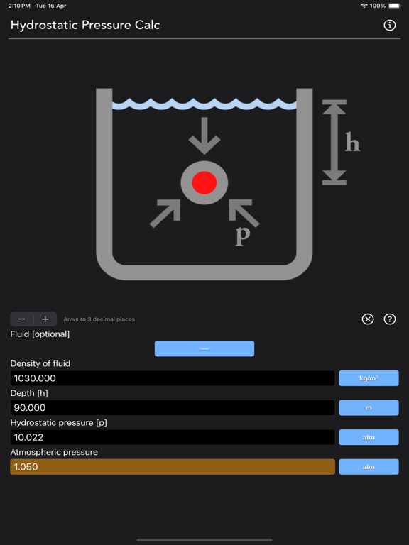 Hydrostatic_Pressure_Calc iPadOS App Screenshot 10