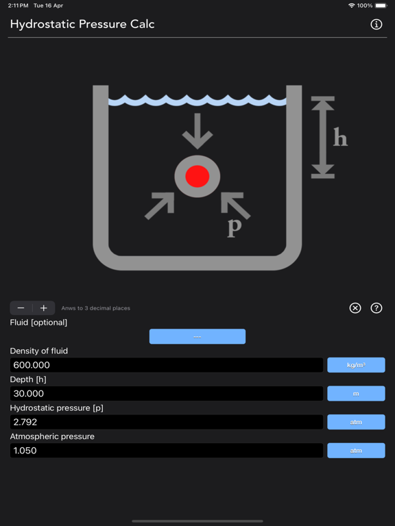 Hydrostatic_Pressure_Calc iPadOS App Screenshot 7
