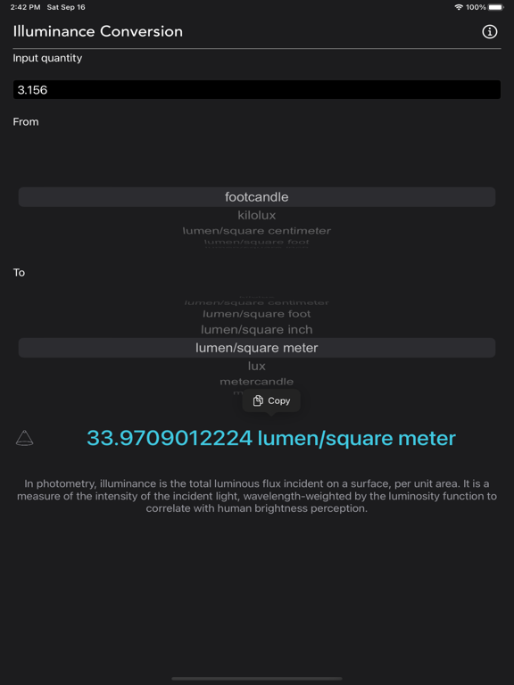 Illuminance_Conversion iPadOS App Screenshot 10