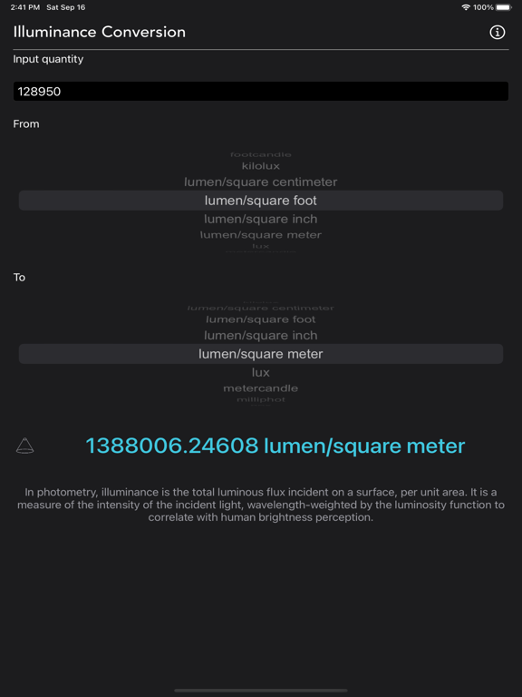 Illuminance_Conversion iPadOS App Screenshot 7