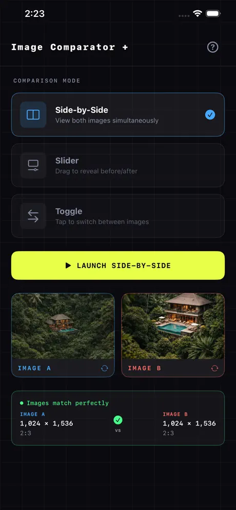 Image_Comparator iOS App Screenshot 1
