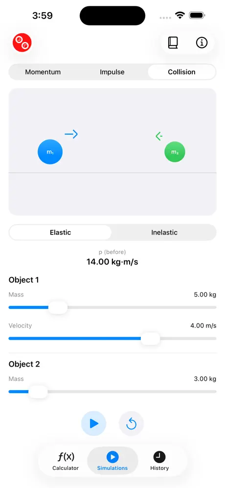 Impulse_and_Momentum_Calc iOS App Screenshot 2