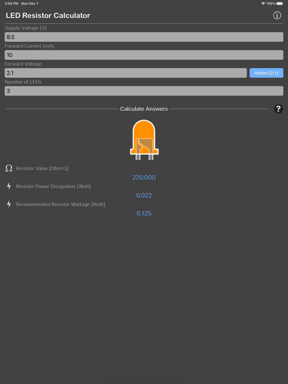 LED_Resistor_Calculator_Plus iPadOS App Screenshot 8
