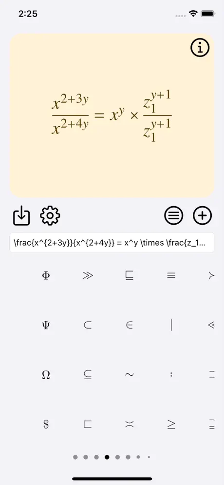 Latex_Equation_Editor iOS App Screenshot 4