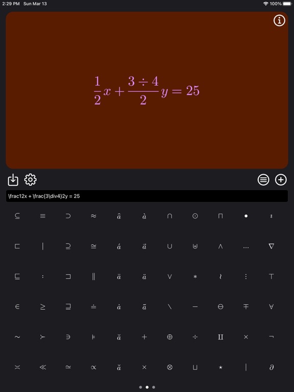 Latex_Equation_Editor iPadOS App Screenshot 5