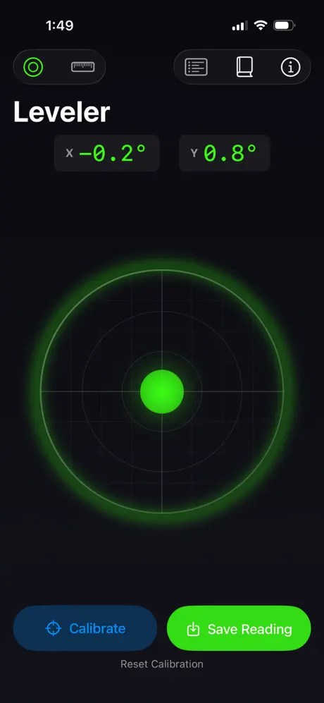 Leveler_Plus iOS App Screenshot 2