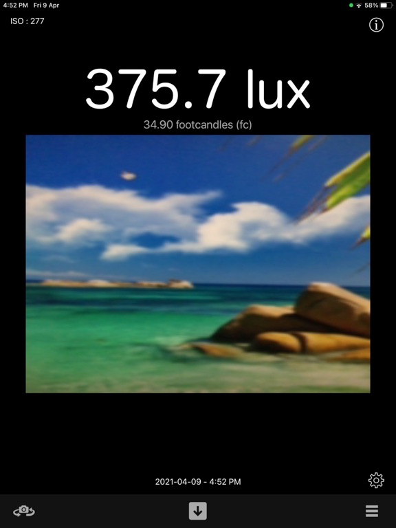 Light_Meter_Brightness_Calc iPadOS App Screenshot 1