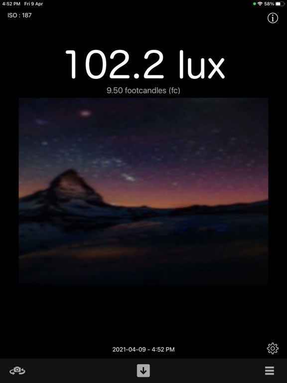 Light_Meter_Brightness_Calc iPadOS App Screenshot 2