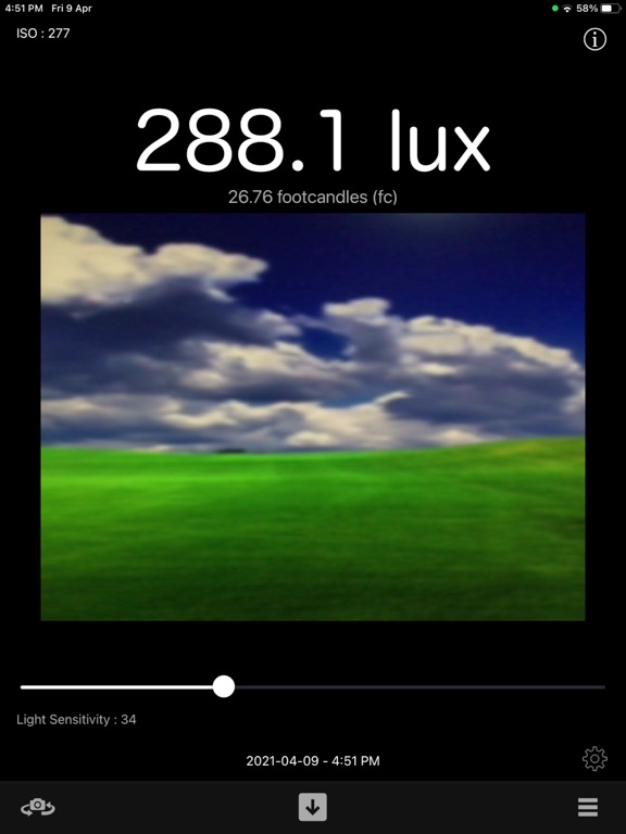Light_Meter_Brightness_Calc iPadOS App Screenshot 3