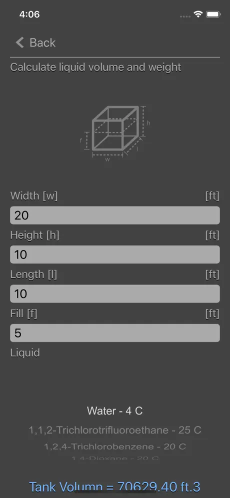 Liquid_Calculator iOS App Screenshot 4