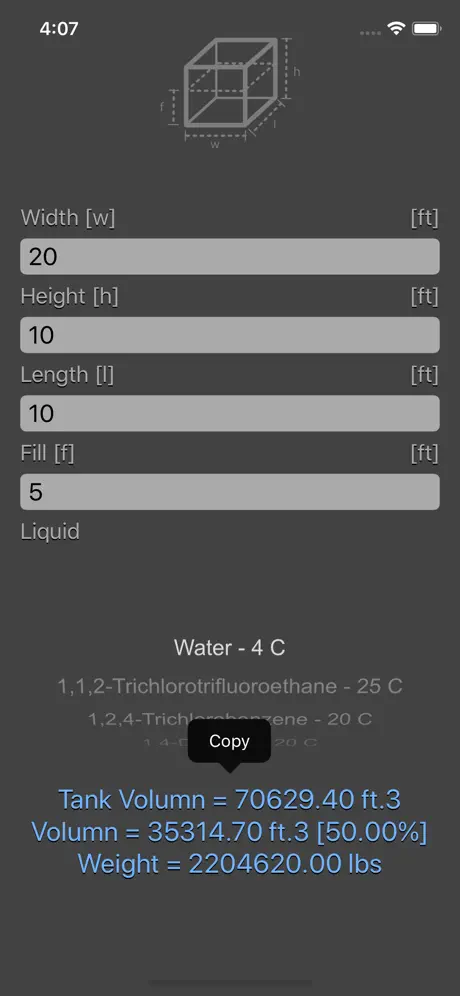 Liquid_Calculator iOS App Screenshot 5