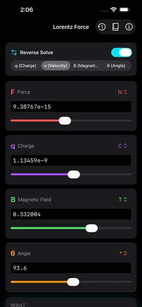Lorentz_Force_Calculator iOS App Screenshot 6