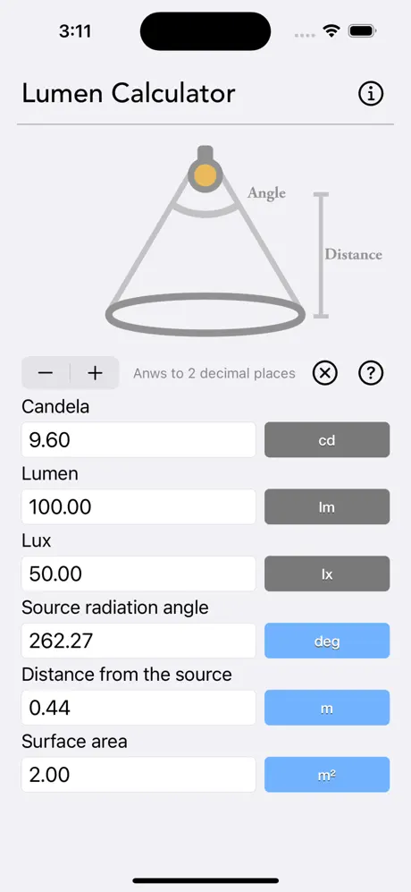 Lumen_Calculator iOS App Screenshot 4